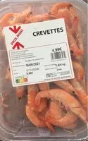 Mängden socker i Crevettes  entières cuites