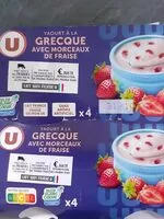 Mängden socker i Yaourt à la grecque avec morceaux de fraises