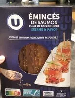 Mängden socker i Émincés de saumon fumé au bois de hêtee