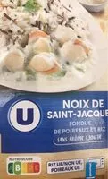 Mängden socker i Noix de Saint-Jacques, fondue de poireaux et riz