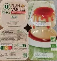 Mängden socker i Flan Vanille nappe de caramel bio U