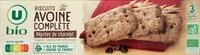 Mängden socker i Biscuits avoine complète pépites de chocolat