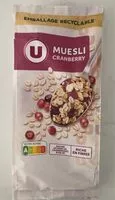 Mängden socker i Muesli Cranberry