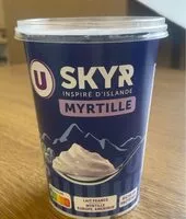 Mängden socker i Skyr inspire d’Islande Myrtille