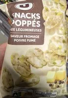 Mängden socker i Snacks poppés aux légumineuses saveur fromage poivre fumé