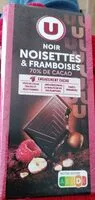 Mängden socker i Chocolat noir noisettes et framboises