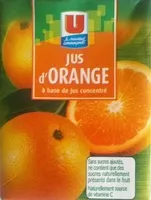 Mängden socker i Jus d'orange à base de concentré U