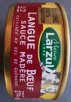 Mängden socker i Langue de boeuf sauce madère