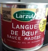 Mängden socker i Langue de bœuf sauce Madère au sel de Guérande