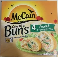 Mängden socker i Original Bun's 4 poulets fromage frais