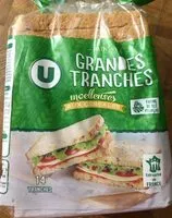 Mängden socker i Pain de mie Grandes tranches aux cereales