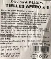 Mängden socker i Tielles apero x8