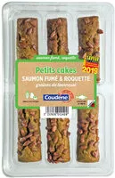 Mängden socker i Petits cakes saumon fumé et roquette Coudène