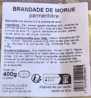 Mängden socker i Brandade de morue parmentiere