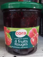 Mängden socker i Confiture extra 4 fruits rouges
