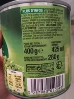 Mängden socker i Petits pois à l'étuvée