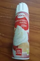 Mängden socker i Crème Chantilly entiere, Marque Cora