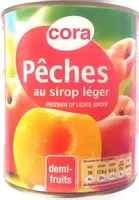 Mängden socker i Pêches au sirop léger