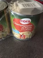 Mängden socker i Champignons De Paris émincés 200 G Cora