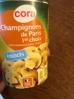 Mängden socker i Champignons émincés, 230 Grammes égoutté, Marque Cora