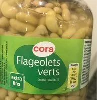 Mängden socker i Flageolets Verts Extra Fins, Bocal De 420 Grammes, Marque Cora