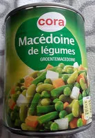 Mängden socker i Macédoine De Légumes, 530 Grammes, Marque Cora