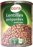 Mängden socker i Lentilles préparées