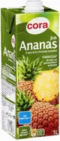 Mängden socker i Jus D'ananas, Brique D'un Litre, Marque Cora