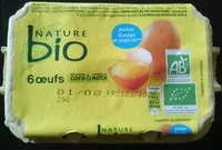 Mängden socker i œufs bio nature