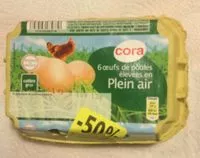 Mängden socker i 6 oeufs de poules élevées en plein air