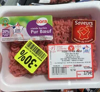 Mängden socker i Viande hachée Pur Boeuf (20% M.G.)