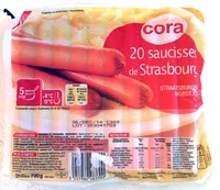 Mängden socker i 20 saucisses de Strasbourg