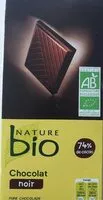 Mängden socker i Chocolat noir Nature bio