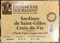 Mängden socker i Sardines de Saint-Gilles-Croix-de-Vie