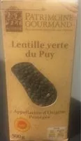 Mängden socker i Lentilles Vertes Du Puy A.o.p