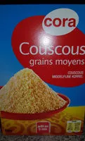 Mängden socker i Couscous grains moyens