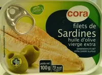 Mängden socker i Filet de sardines à l'huile d'olive vierge extra
