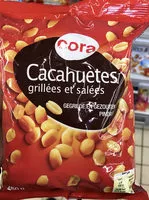 Mängden socker i Cacahuètes grillées et salées