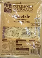 Mängden socker i Spaetzle aux œufs frais