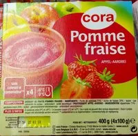 Mängden socker i Dessert De Fruits Pomme Fraise, 4 Fois 100 Grammes, Marque Cora