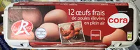Mängden socker i 12 oeufs frais de poules élevées en plein air moyen