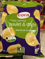 Mängden socker i Chips saveur poulet & thym