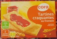 Mängden socker i Tartines craquantes au froment 250 g