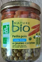 Mängden socker i Petits Pois Très Fin Et Jeunes Carottes 265 Grammes