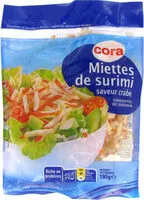 Mängden socker i Miettes De Surimi, 180 Grammes, Marque Cora