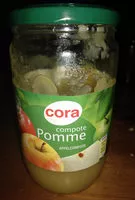 Mängden socker i Compote Pomme Cora Allegee En Sucres
