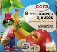 Mängden socker i Sans sucres ajoutés, Pomme Banane (x 4)