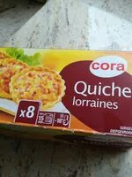 Mängden socker i 8 mini quiches Lorraine à la crème fraîche, 8x100g