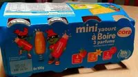 Mängden socker i Mini yaourt à boire 3 parfums
