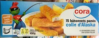 Mängden socker i 15 bâtonnets panés colin d'Alaska
